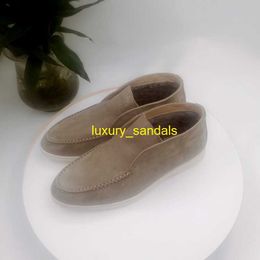 Open Walk Chukka Laarzen Designer Loropinas Schoenen Loropinas Speciale Opruiming Lp Lefu Schoenen Platte Bodem Echte Wol Korte Laarzen Warme Korte Laarzen Ronde Kop Effen Col HBDE