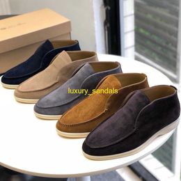 Open Walk Chukka Boots Designer Loropinas Chaussures Mâle Dieu entre à Dongguan pour produire des chaussures italiennes Loropinas hautes en daim à fond plat Casual Chaussures pour hommes Lp Lefu S HB0L