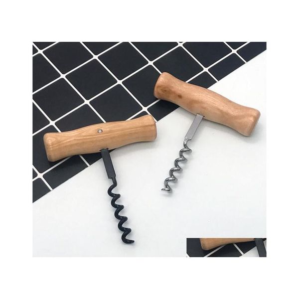 Ouvre-bouteille 100pcs Mtifunctional Ouvre-bouteille de vin en plein air Tire-bouchon en bois Outil de cuisine Sn2962 Drop Delivery Home Garden Dining Bar Dhfyn