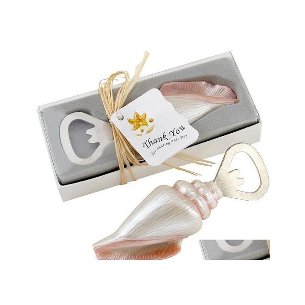 Ouvre-bouteille 100 Pcs Unique Plage Faveur De Mariage De Coquille De Mer Ouvre-Bouteille Souvenirs Sn001 Drop Delivery Maison Jardin Cuisine Salle À Manger Bar Dhrdp