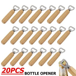 Openers 1020 Stuks Houten Handvat Handheld Barman Flesopener Bier Soda Wijnglas Cap Opener Bar Keuken Gereedschap Creatieve 230628