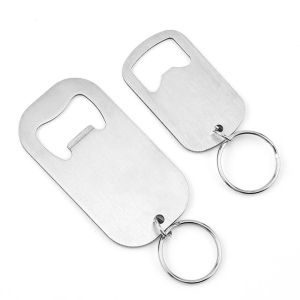 Ouvreteurs 30pcs en acier inoxydable Keychain ouvreur de bouteille plat adapté aux bouchons de bouteille de bière