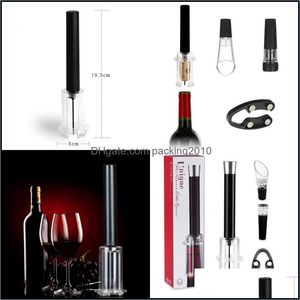 Ouvre-bouteilles en alliage d'aluminium noir, outils de cuisine, Type pneumatique, ouvre-bouteille en acier inoxydable, bouchon de vin sous vide, 4 pièces, nouveau Ar Dh1Is