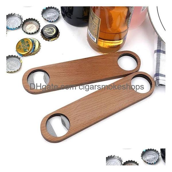 Abrices Big Wood Many Bottle Bottle Abricer Beer Beer Beer Glass Cap Tool Bar Herramientas Fábrica Drop entrega de caída Home Garden Dhzup