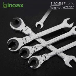 Openers binoax 830 mm buizen ratel sleutel met open flexibele kop 72 tanden voor auto -reparatieolie -sleutels