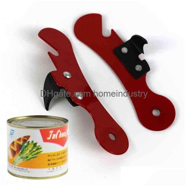 Ouvre-boîtes Ouvre-boîte Couteau Perroquet Simple Bière Ouvert Métal Sharp Ferme Rouge Mtifunctional Design Peinture De Surface Home Essentials Facile Dh8Zd