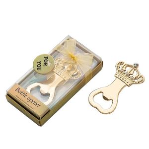 Ouvreur Diamant Couronne Bouteille Porte-clés D'or Créatif Bière Tire-Bouchon Invité Fournitures Boîte-Cadeau Emballage Cuisine Outils Drop De Dhk3F