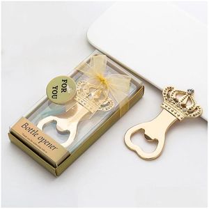 Ouvre-bouteilles Diamond Crown Ouvre-bouteille Porte-clés Golden Creative Bière Tire-bouchon Fournitures pour invités Boîte-cadeau Emballage Kitche Dhgarden Dhxqy