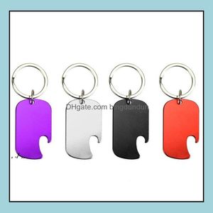 Ouvre-étiquettes de chien en alliage d'aluminium, étiquettes de carte d'identité militaires pour chiens de compagnie avec ouvre-bouteille de bière portable Paa9429 Drop Delivery Hom Ot0Ke