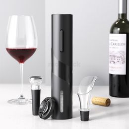 Abridores Sacacorchos de vino eléctrico Recargable Abrebotellas automático Kit rojo Cortador de papel de aluminio Accesorios de cocina 230609