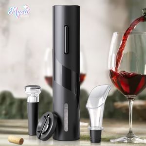 Openers Electric Wine Opener Automatic Corkscrew Wine Openers for Beer Battery Bottle Opener Foil Cutter Kitchen Bar Can Opener 230825