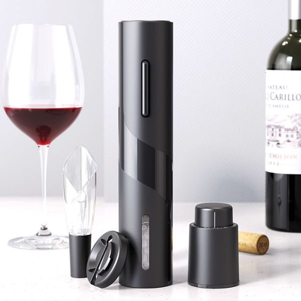 Ouvre-ouvre-toile électrique ouvreur de vin rechargeable automatique ouvreur de bouteille de vin créatif avec un costume de câble de charge USB pour Utilisation à domicile 230308