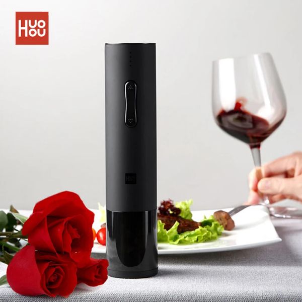 Ouvreurs Huohou Electric Automatic Wine Bottle ouvreur de bouteilles rapides 6s ouverte 550mAh Batterie pour les gadgets de cuisine et cadeau de mariage