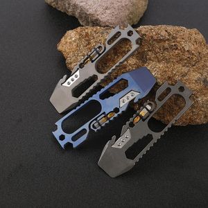 Openers Outdoor Multifunctionele EDC Titaniumlegering Survival Tool Flesopener Touwsnijder Schroevendraaier