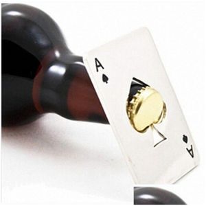 Openers Pokerkaart Bierflesopener Gepersonaliseerde Grappig Roestvrij Staal Schoppencredits Bar Gereedschap Drop Delivery Huis Tuin Keuken Dhyrl