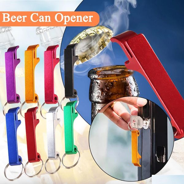 Ouvre-bouteilles de bière portables Ouvre-bouteille Porte-clés Poche En Aluminium Can Bar Outil Gadgets Accessoires De Boissons D'été Drop Delivery Accueil Gar Dhlha