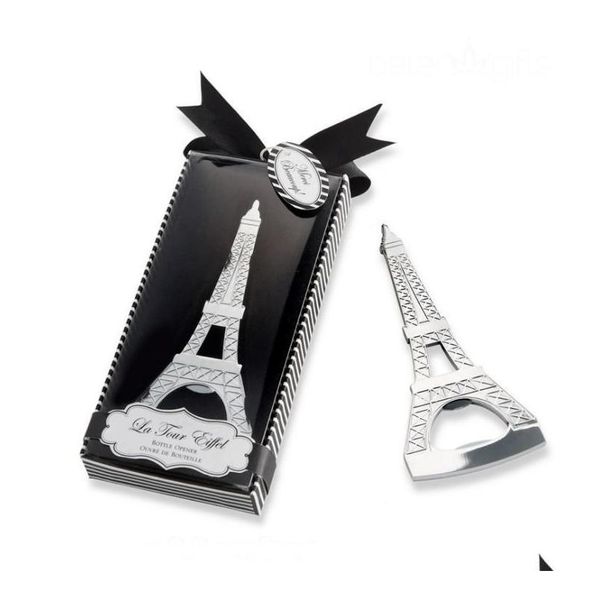 Ouvre-bouteille Souvenirs De Mariage Romantique Paris Tour Eiffel Ouvre-bouteille Nouveauté Party Favor Cadeaux Avec Boîte D'emballage Au Détail Sn3017 Drop De Dhkmi