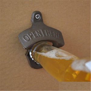 Openers Vintage Antieke IJzeren Wandmontage Bar Bier Glazen Fles Cap Opener Keuken Gereedschap Zonder Srew Drop Levering Thuis Tuin Dineren Dhjfw