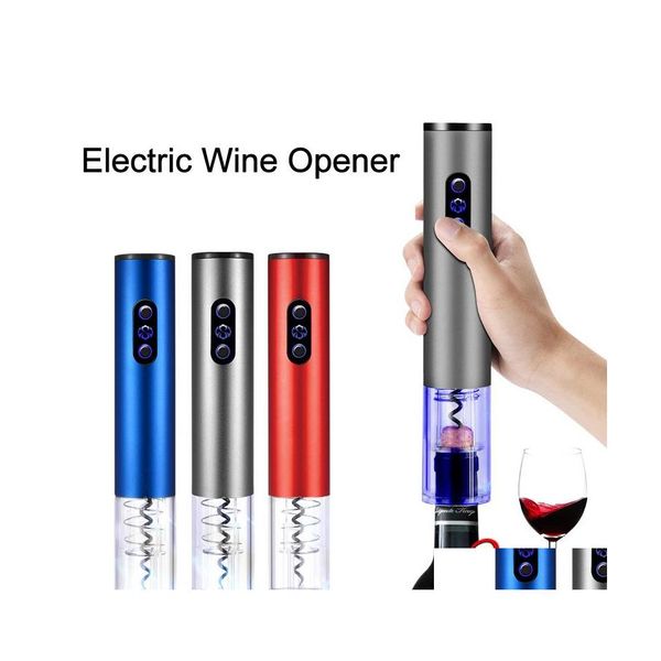 Abridores Venta al por mayor Abridor de botellas eléctrico Vino tinto Tornillo Matic Inalámbrico Sacacorchos Bar Suministros Herramienta de cocina 4 colores Dbc Drop Deliver DHCNH