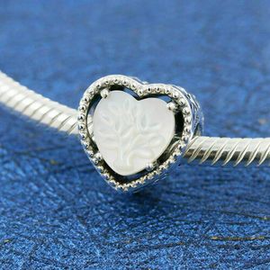Ajouré coeur arbre généalogique charme 925 argent Pandora breloques pour bracelets bijoux à bricoler soi-même faisant des kits perles en vrac argent en gros 799413C01