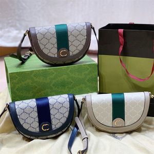 Ophidia Bolso de mujer de lujo Bolso de media luna Diseñador G Bolso de hombro Monederos de moda Mini bolso cruzado 3 colores Sac Demi Lune Bolso cruzado