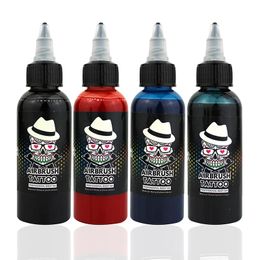 Ophir 60 ml/fles airbrush inkt zwart/rood/blauw/tattoo-kleur voor lichaamsverf tijdelijke tattoo inkt pigment body art kleur _ta099-1 240409