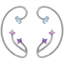 Ophiuchus-serie niche-ontwerpschroef terug coole stijl high-end kleurrijke edelsteen oorclip vrouwelijke mode eenvoudige sieraden accessoires