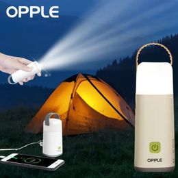 Opple al aire libre Camping Night Lampa USB USB Bombilla recargable Linteria Dimmting Bank Tent Portable Luz de emergencia 240520