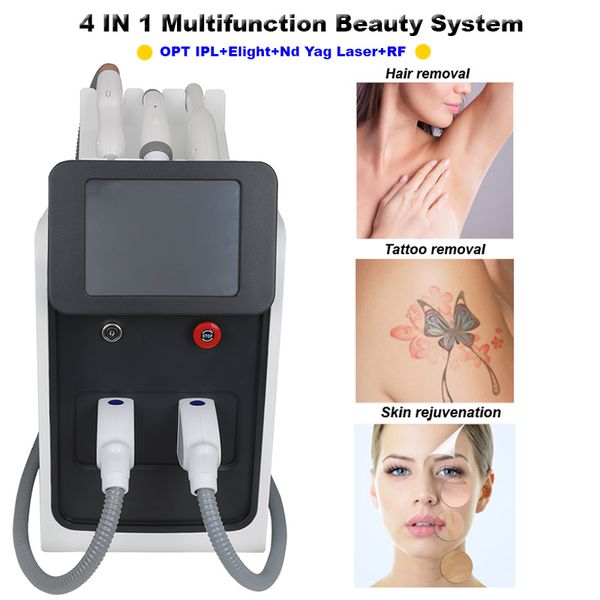 OPT IPL depilación equipo de belleza multifuncional láser Nd Yag eliminar tatuajes máquina de rejuvenecimiento de la piel Elight