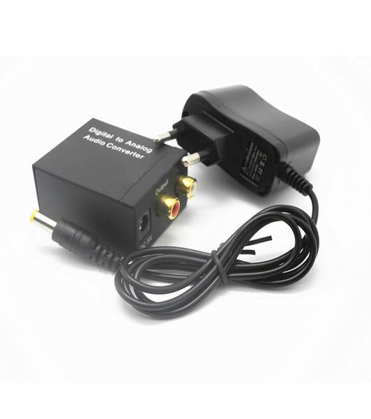 Convertidor óptico de 35 mm Coaxial Toslink a Analog Audio Adapter RCA LR con adaptador de alimentación de cable de fibra óptica4914486
