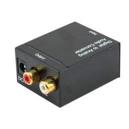 Audio estéreo digital óptico SPDIF Toslink Señal coaxial a convertidor analógico DAC Jack 2 * Adaptador decodificador de amplificador RCA