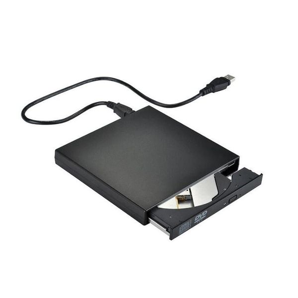 Unidades ópticas DVD ROM Unidad externa USB 2.0 CD / DVD-ROM CD-RW Reproductor Grabador Lector delgado Grabador portátil para computadora portátil Windows Libro Dro Otxuj