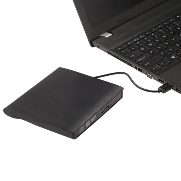 Unidades ópticas Unidad de DVD externa USB 3.0 Dvd-Rw Cd-Rw CD ROM Reproductor Grabador Lector Escritor Grabador Portatil para I / Book Air / Pro Laptop Otmxn