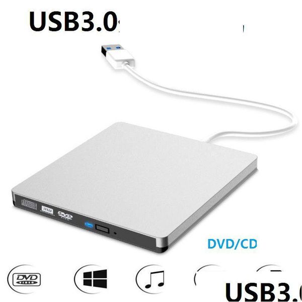 Drives optiques USB 3.0 combo externe DVD / CD Brûleur RW CD / DVD-ROM CD-RW Player Drive pour ordinateur portable Composants de l'ordinateur