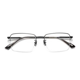 Lunettes optiques pour hommes femmes rétro designer T2108 lunettes de mode monture en titane pur élasticité détaillée style carré plaque de lentille anti-lumière bleue avec boîte
