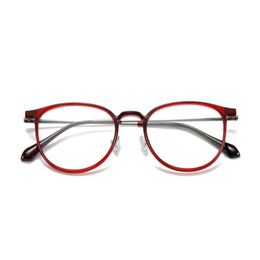 Lunettes optiques pour hommes femmes rétro designer 5005 TR90 lunettes de mode monture en titane élasticité détaillée style ovale plaque de lentille anti-lumière bleue avec boîte
