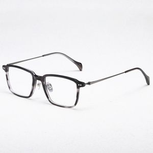 Lunettes optiques pour hommes femmes rétro designer GMS-643TS lunettes de mode monture en titane élasticité détaillée style carré plaque de lentille anti-lumière bleue avec boîte