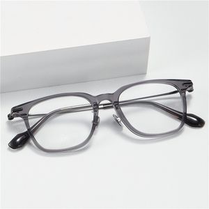 Lunettes optiques pour hommes femmes rétro designer GMS-653TS lunettes de mode monture en acétate élasticité détaillée style carré plaque de lentille anti-lumière bleue avec boîte