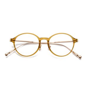 Optische Brillen Voor Mannen Vrouwen Retro Designer M2061 Mode Vel Bril Titanium Frame Gedetailleerde Elasticiteit Ronde Stijl Anti-Blauw Licht Lensplaat Met Doos