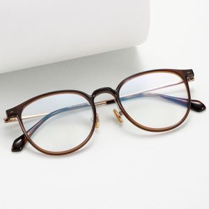 Lunettes optiques pour hommes femmes rétro designer 5005 TR90 lunettes de mode monture en titane élasticité détaillée style ovale plaque de lentille anti-lumière bleue avec boîte