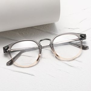 Anteojos ópticos para hombres y mujeres Diseñador retro 2809 Marcos de fibra de vidrio de acetato de moda Estilo ovalado europeo y americano Placa de lente de luz anti-azul con caja