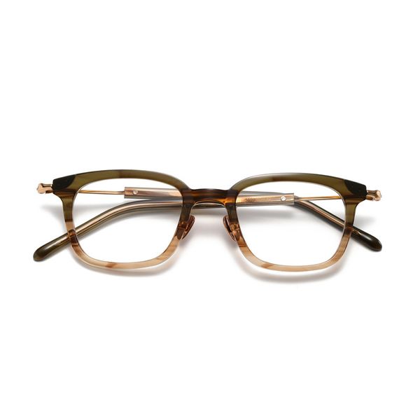 Lunettes optiques pour hommes femmes rétro designer GMS-124TS lunettes de mode monture en acétate élasticité détaillée style carré plaque de lentille anti-lumière bleue avec boîte