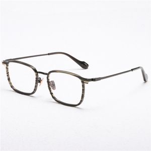 Optische bril voor mannen vrouwen retro GMS 635 Designer modebladglazen titanium frame gedetailleerde elasticiteit vierkante stijl anti-blauw lichtlens plaat met doos