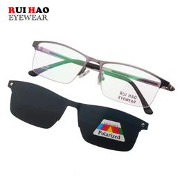 Monture de lunettes optiques et lunettes de soleil polarisées demi-monture de lunettes sans monture lunettes 94007 240111