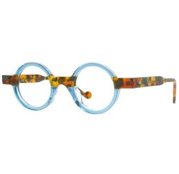 Hommes Lunettes Optique Marque Ronde Lunettes Cadres Hommes Femmes Mode Vintage Spectacle Cadre Petite Taille Myopie Lunettes Lunettes avec Étui