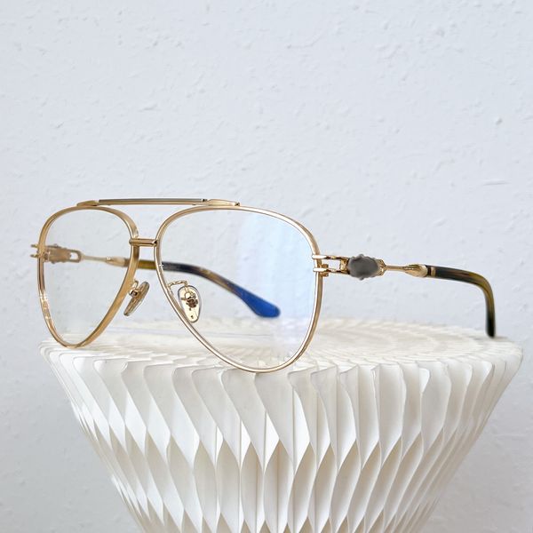 Lunettes optiques CHROME Hommes Femmes Lunettes de soleil Ultraléger Titane Cadre Heavy Metal Rock Punk Style Miroir Jambe Sculpture Technologie Low Key