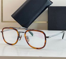Gafas de sol ópticas para unisex Retro 7012 Style Anti-blue Light Lens Plate Marco cuadrado de titanio con caja