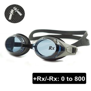 Optische zwembril Rx -Rx Zwembril op sterkte Volwassenen Kinderen Verschillende sterkte elk oog met gratis oordopjes 240306