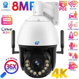 Caméra dôme extérieure WiFi PoE, Zoom optique, 4.7-167mm, suivi humanoïde, couleur automatique, Surveillance nocturne 4K