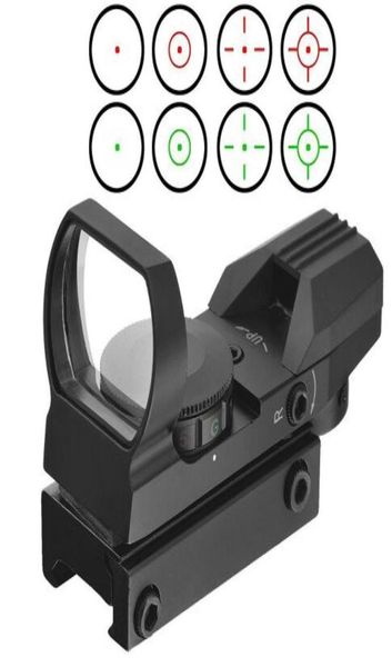 Optique compacte 1x22x33, réflexe rouge vert, portée de visée 4 réticules pour la chasse, réflexe tactique Laser rouge vert 4 réticules 8895553